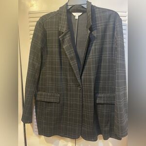 Time and Tru Knit Black Stripe Blazer